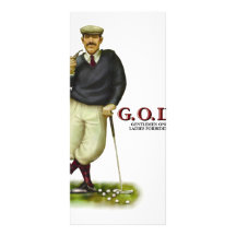 G.O.L.F. GENTLEMEN ONLY LADIES FORBIDDEN PERSONALIZED RACK CARD