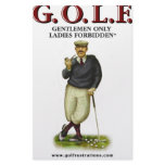 G.O.L.F. GENTLEMEN ONLY LADIES FORBIDDEN CUSTOMIZED STATIONERY