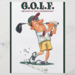 G.O.L.F. GREATEST OF LIFE'S FRUSTRATIONS FULL COLOR FLYER