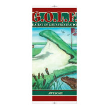G.O.L.F. GREATEST OF LIFE'S FRUSTRATIONS RACK CARD TEMPLATE