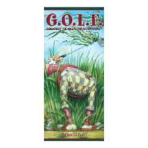 G.O.L.F. GREATEST OF LIFE'S FRUSTRATIONS FULL COLOUR RACK CARD