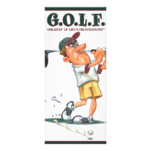 G.O.L.F. GREATEST OF LIFE'S FRUSTRATIONS FULL COLOR RACK CARD