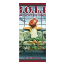 G.O.L.F. GREATEST OF LIFE'S FRUSTRATIONS PERSONALIZED RACK CARD