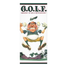 G.O.L.F. GREATEST OF LIFE'S FRUSTRATIONS FULL COLOR RACK CARD