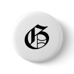 G-text Old English Button