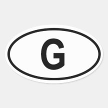 Gabon "G" Stickers