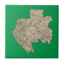 Gabon Map Tile