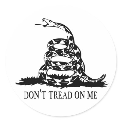 Gadsden - Don't Tread on Me Large Sticker by patrioticdissent
