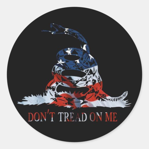 Gadsden - Don't Tread on Me Red, White and Blue Stickers