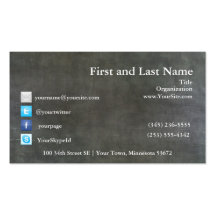 Gadsden Flad Vintage Business Card