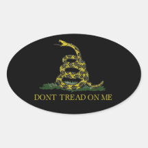Gadsden Flag Coiled Snake Stickers