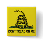 Gadsden Flag Dont Tread On Me Pinback Button