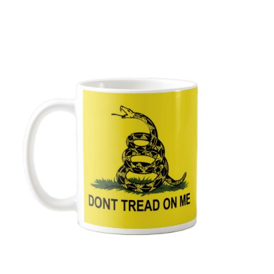 Gadsden Flag Dont Tread On Me Mug by cowboyannie