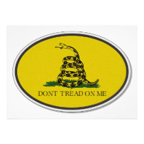 Gadsden Flag Dont Tread On Me Oval Design Photo Print
