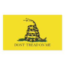 Gadsden Flag Dont Tread On Me Political Round Sticker