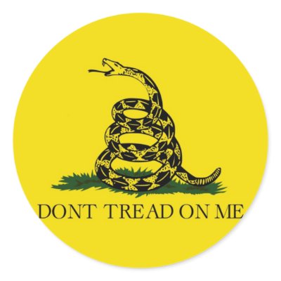 Gadsden Flag Dont Tread On Me Sticker by cowboyannie