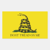 Gadsden Flag - Don't Tread On Me Rectangular Stickers