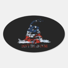 Gadsden Flag in Red White and Blue Sticker