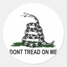 Gadsden Snake Round Stickers