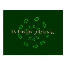 Gaélique du jour de St Patrick Cartes Postales