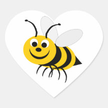 Gaffez l'autocollant de coeur d'abeille