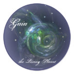 GAIA THE LIVING PLANET ROUND STICKERS