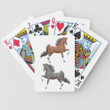Gaited Saddlebred Horses Playing Cards