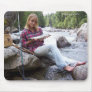 Gal Holding a Rainbow Trout Mouse Pad