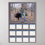 Gal Holding a Turkey Poster Calendar