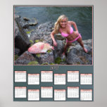 Gal with a Rockfish Poster Calendar