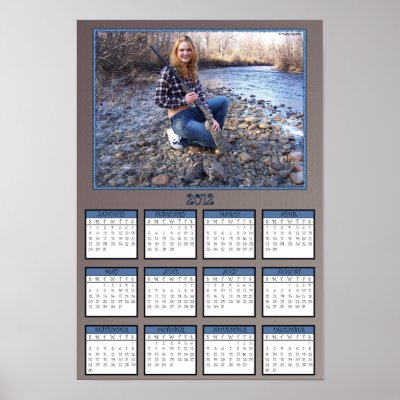 Gal with a Ruffed Grouse Poster Calendar by TrophyGalGifts