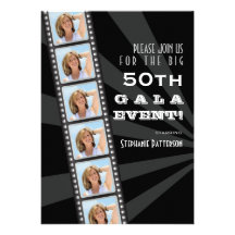 Gala de photo d'anniversaire de célébrité de premi invitation personnalisable