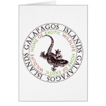 Galapagos Islands Lizard Greeting Cards