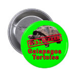 Galapagos Tortoise  Endangered Art Tshirts Button