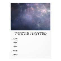 Galaxie pourpre avec des étoiles invitations