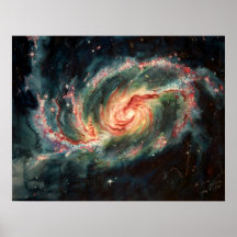 Galaxie spirale barrée posters