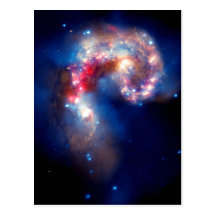 Galaxies d'antennes se heurtant cartes postales