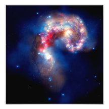Galaxies d'antennes se heurtant photos sur toile