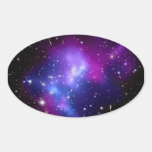 Galaxy Cluster MACS J0717 (Hubble Telescope) Oval Sticker