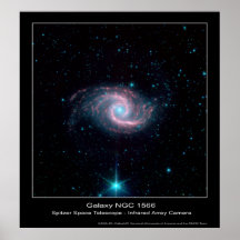 Galaxy NGC 1566 – Spitzer Space Telescope Poster
