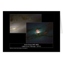 Galaxy NGC 4438 Hubble Telescope Photo Card