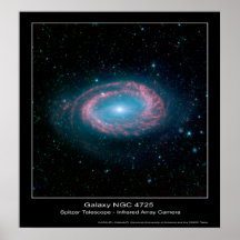 Galaxy NGC 4725 – Spitzer Space Telescope Posters