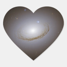 Galaxy NGC 7049 in the Constellation of Indus Heart Sticker