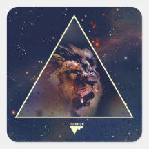 Galaxy Triangle Lion Head - Trendium Authentic Stickers