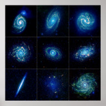 Galerie de galaxie - neuf galaxies spectaculaires affiches