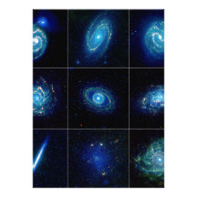 Galerie de galaxie - neuf galaxies spectaculaires invitations personnalisables