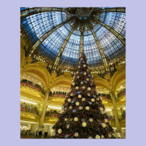 Galeries La Fayette at Christmas, Paris, France posters