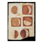 Galileo moon phases 1616 greeting card