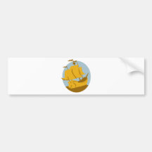 galion de bateau de navigation rétro adhésifs pour voiture