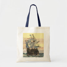 Galion vintage de bateau de pirate naviguant l'océ sacs en toile